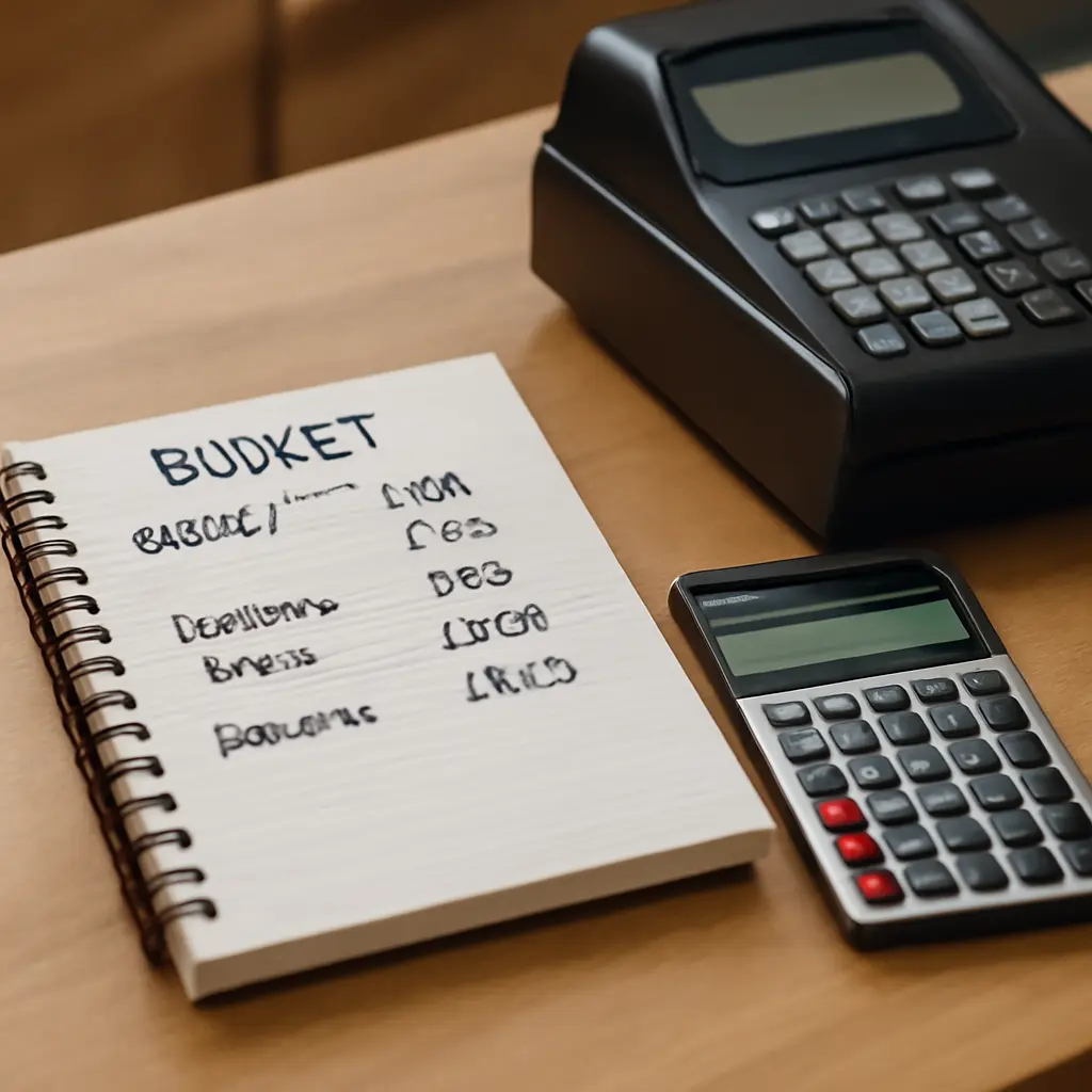 Блокнот с подсчётом бюджета на покупку и обслуживание кассы