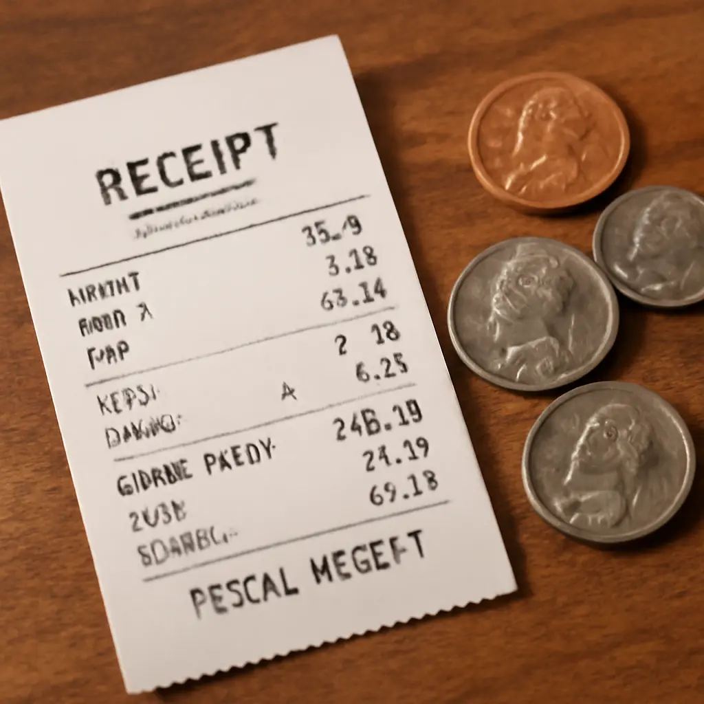 Фискальный чек распечатанный кассой